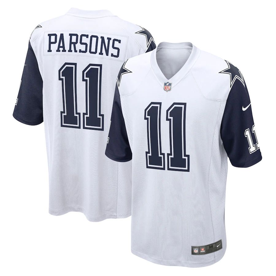Men Dallas Cowboys #11 Micah Parsons Nike White Alternate Game NFL Jersey->chicago bears->NFL Jersey